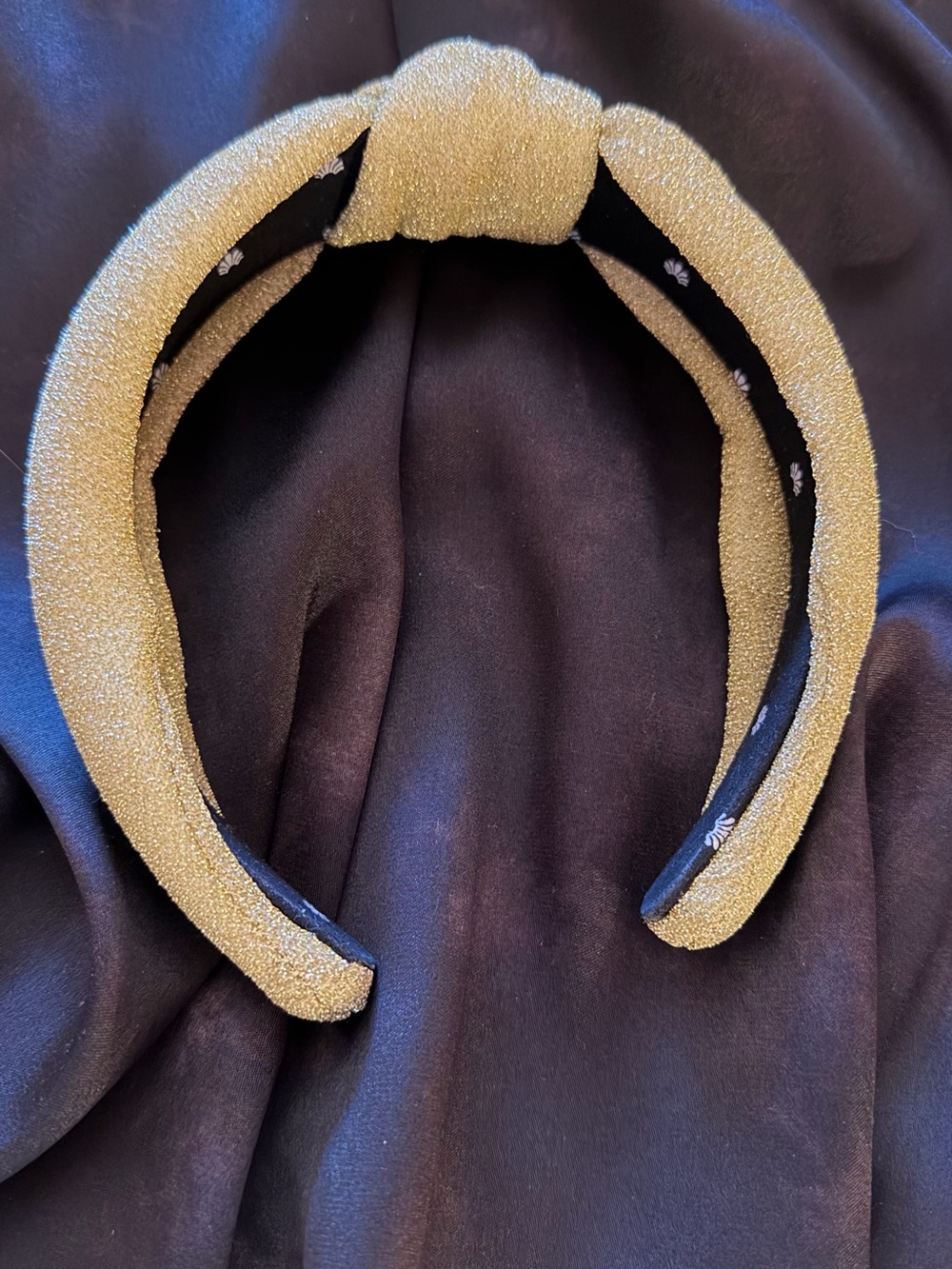 LELE SADOUGHI gold light sparkle material headband